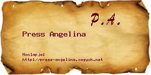 Press Angelina névjegykártya